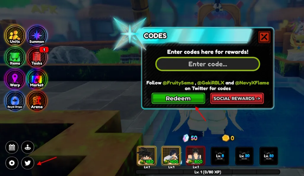 All Star Tower Defense X Codes code redemption guide