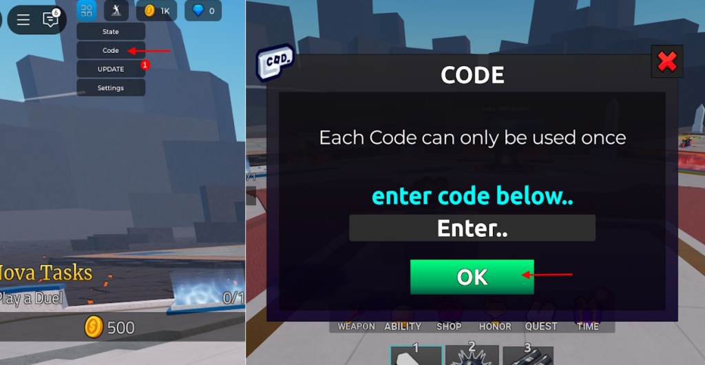 Duel Warrior code redemption guide